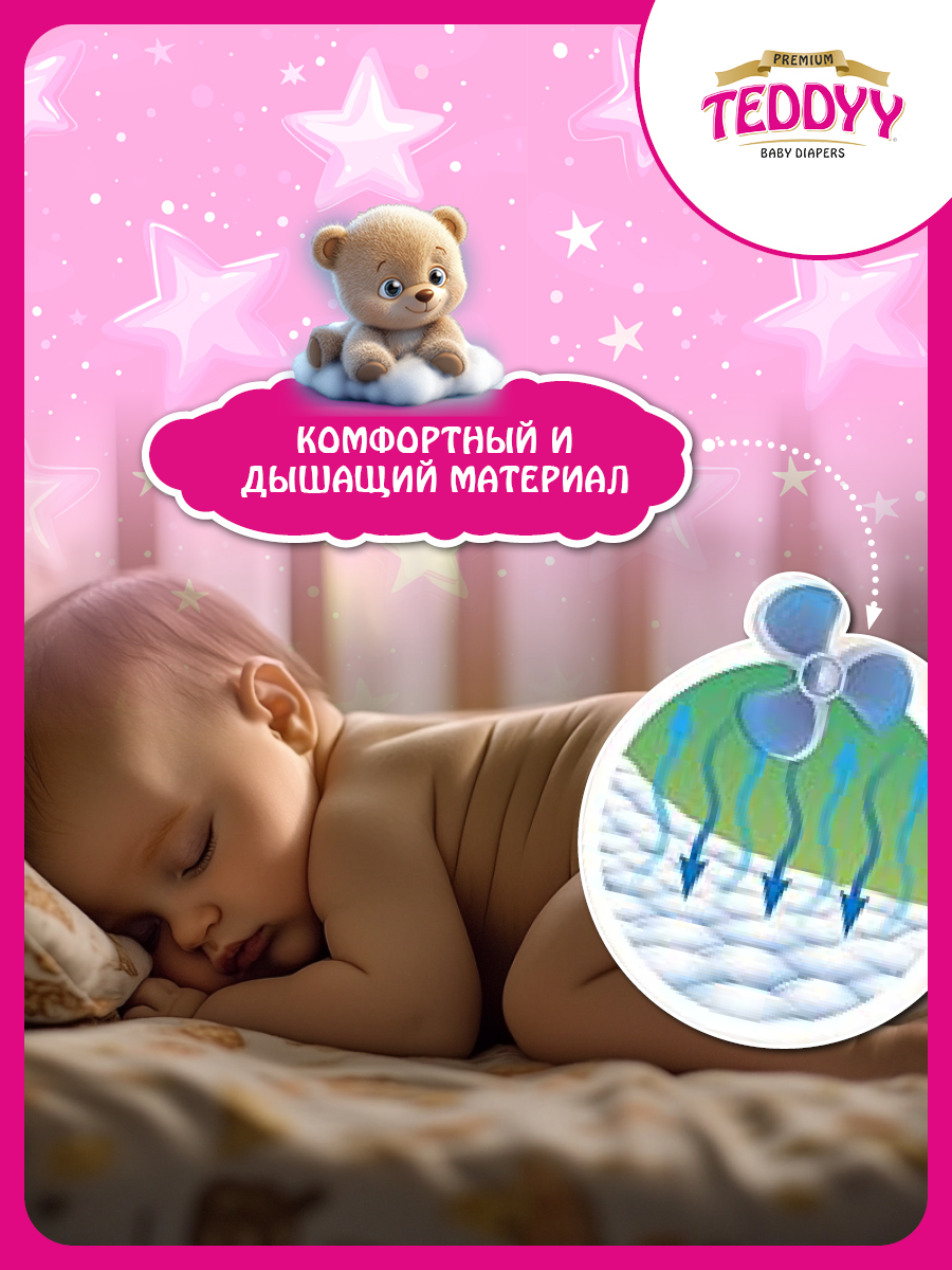 Подгузники Teddy Baby Premium XL 30 шт. - фото 11