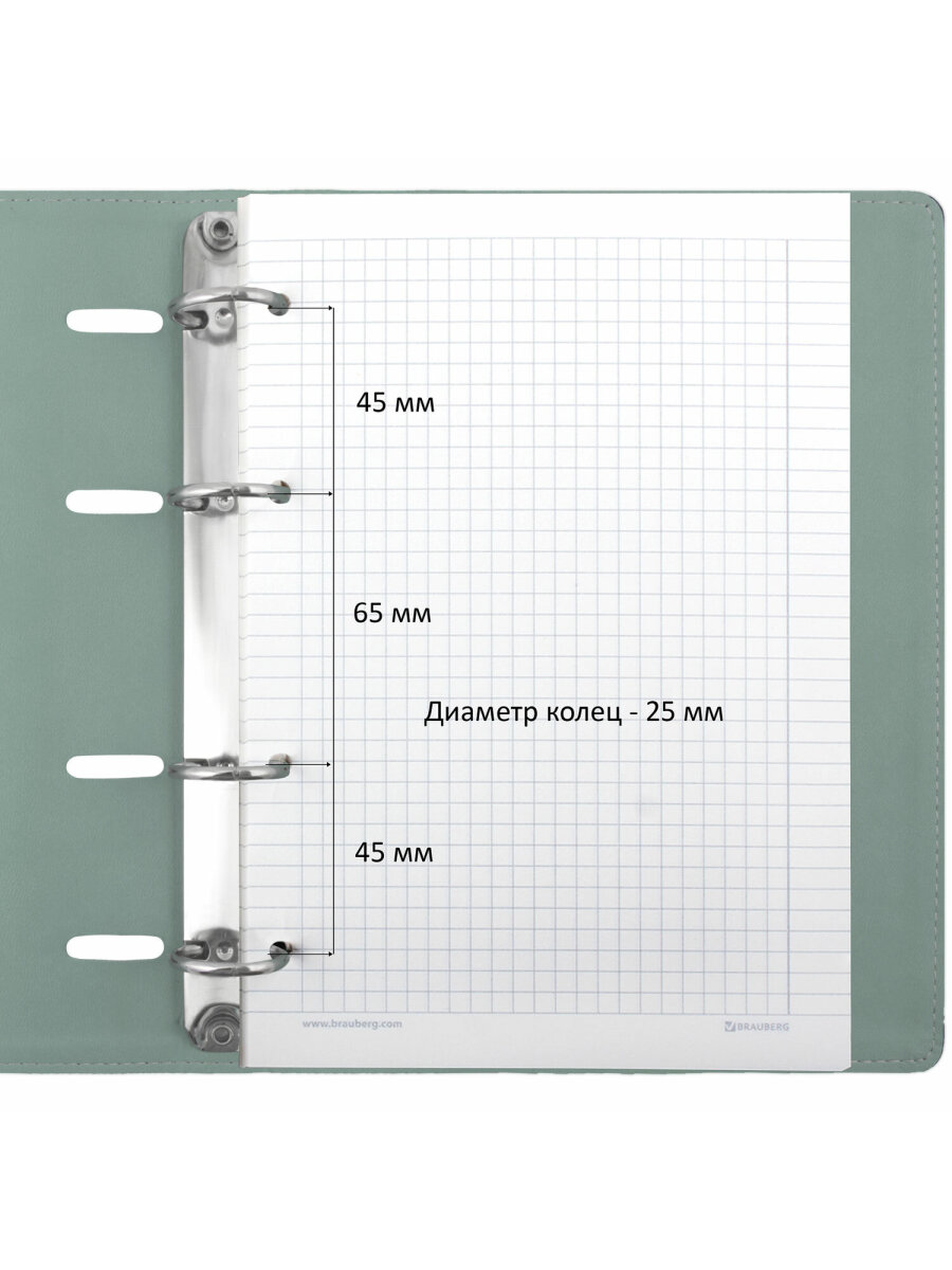 Тетрадь со сменным блоком Brauberg клетка 120 лист. - фото 5
