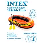 Надувная лодка INTEX EXPLORER 200 185х94х41см с веслами и насосом 58331NP