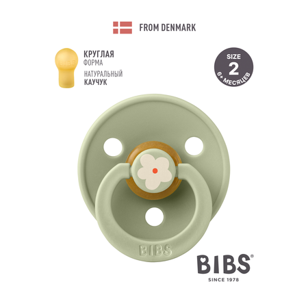 Пустышка BIBS латекс классическая от 6 мес.