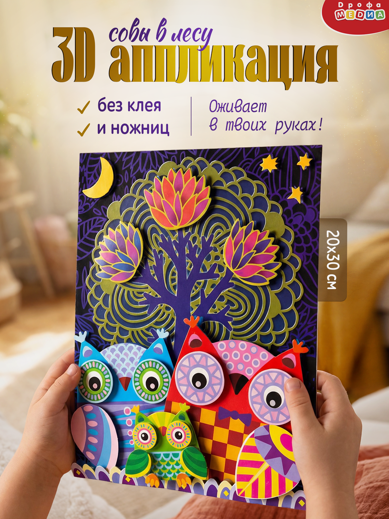 Аппликация Дрофа-Медиа Совы в лесу - фото 1