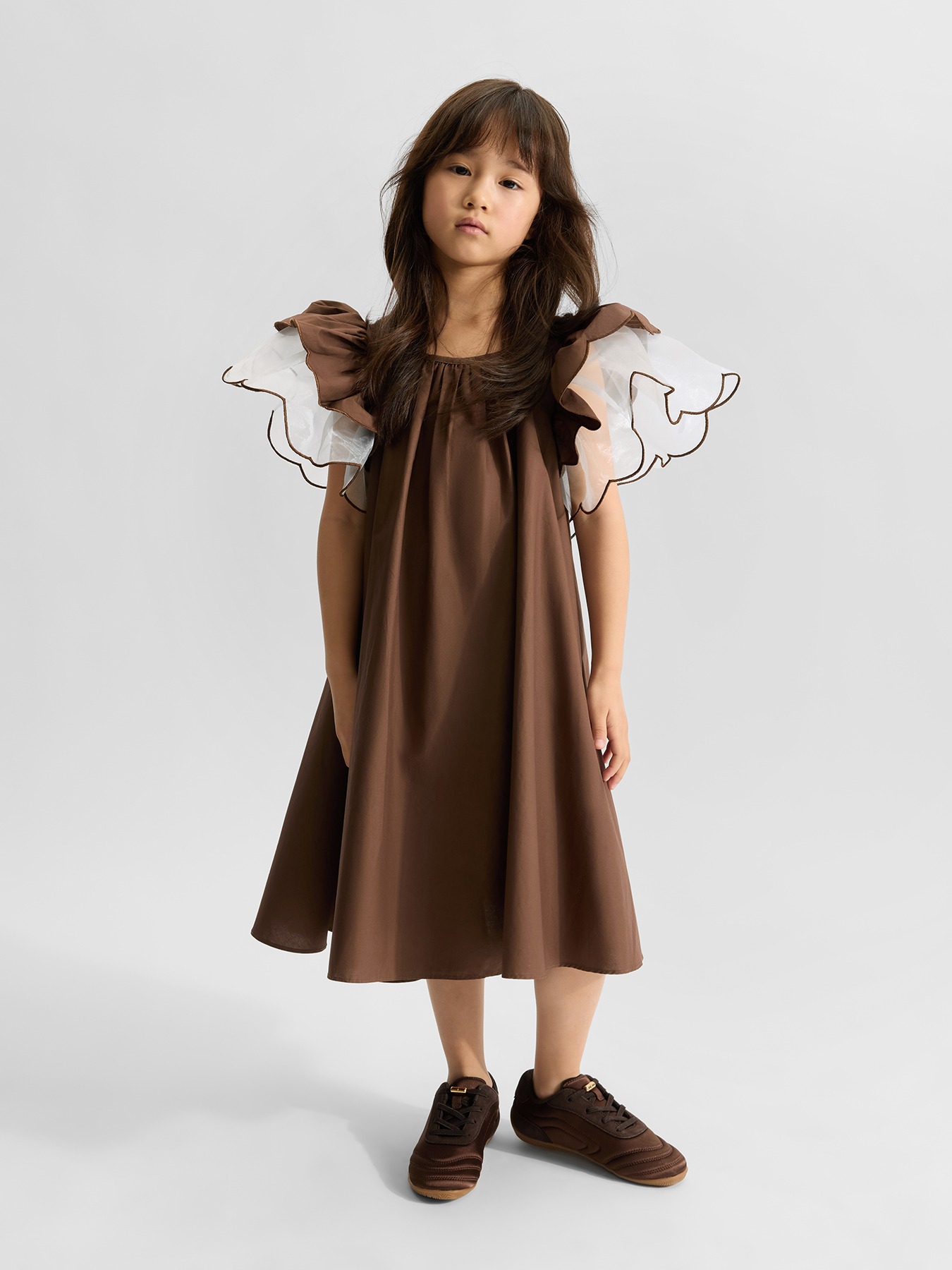 Изображение товара Платье Happy Baby для девочек с рукавами из органзы