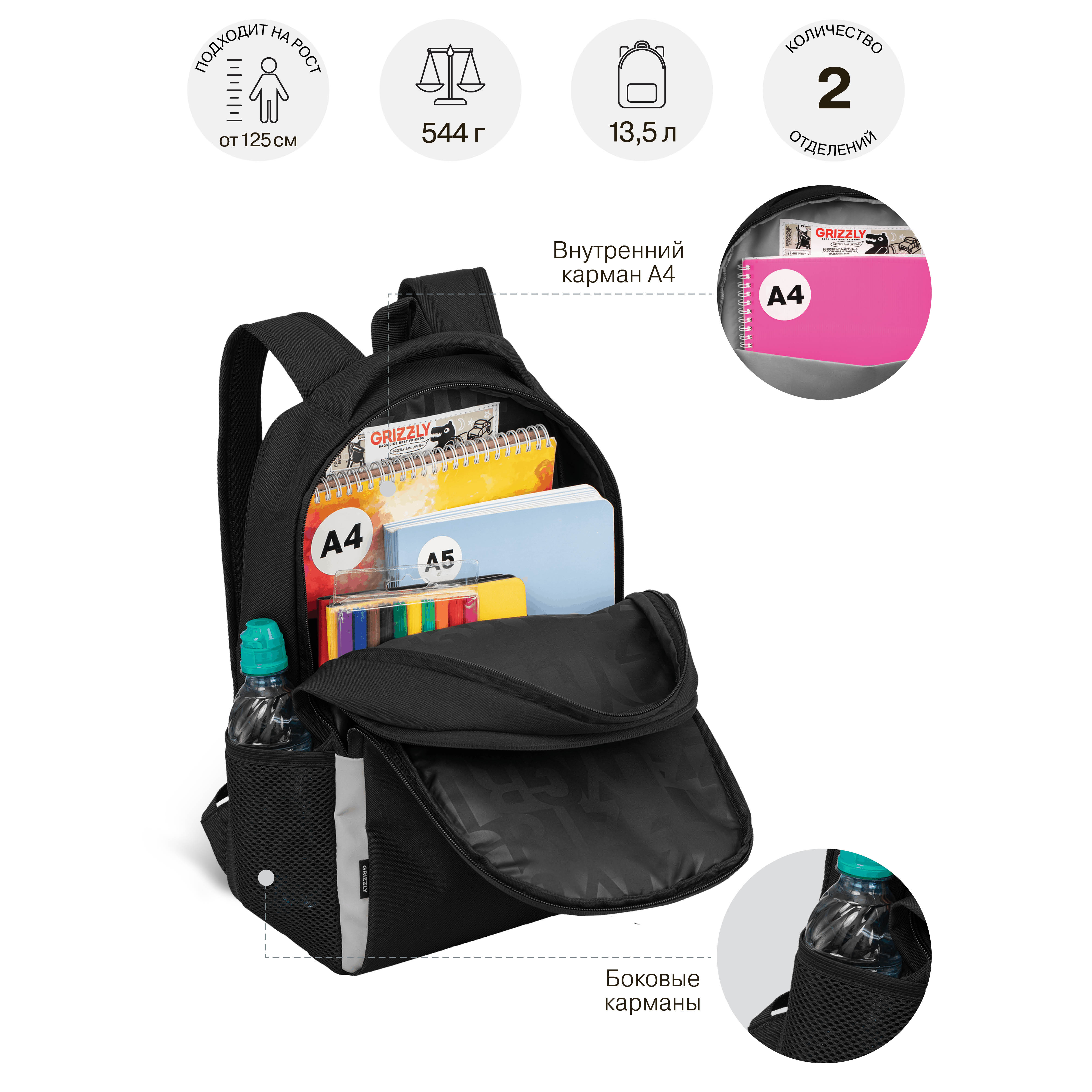 Рюкзак Grizzly для мальчика - фото 7
