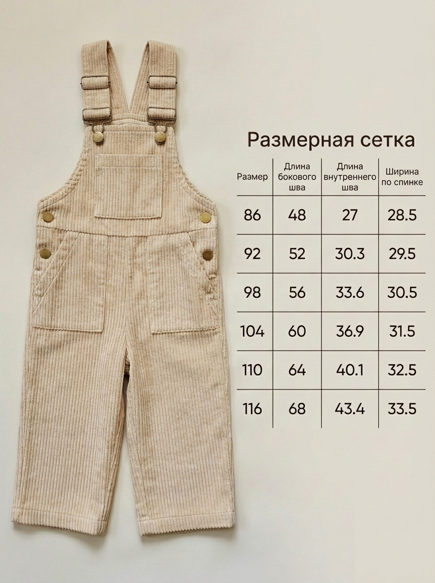 Полукомбинезон Вельветова Лиса ВЛ005ПБ - фото 3