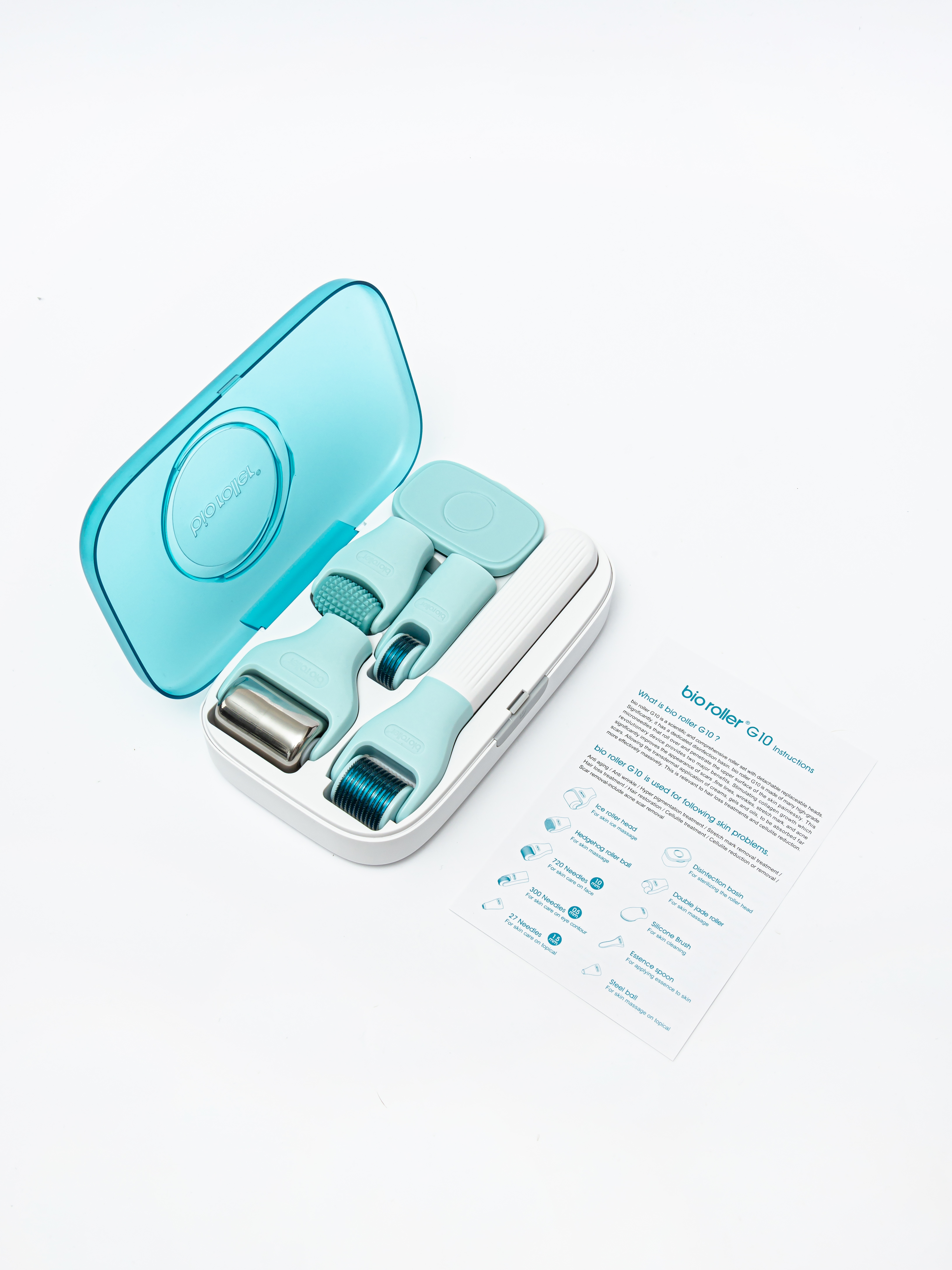 Косметический Набор 10 в 1 Mezonica Bio Roller G10 для очищения массажа и мезотерапии - фото 2