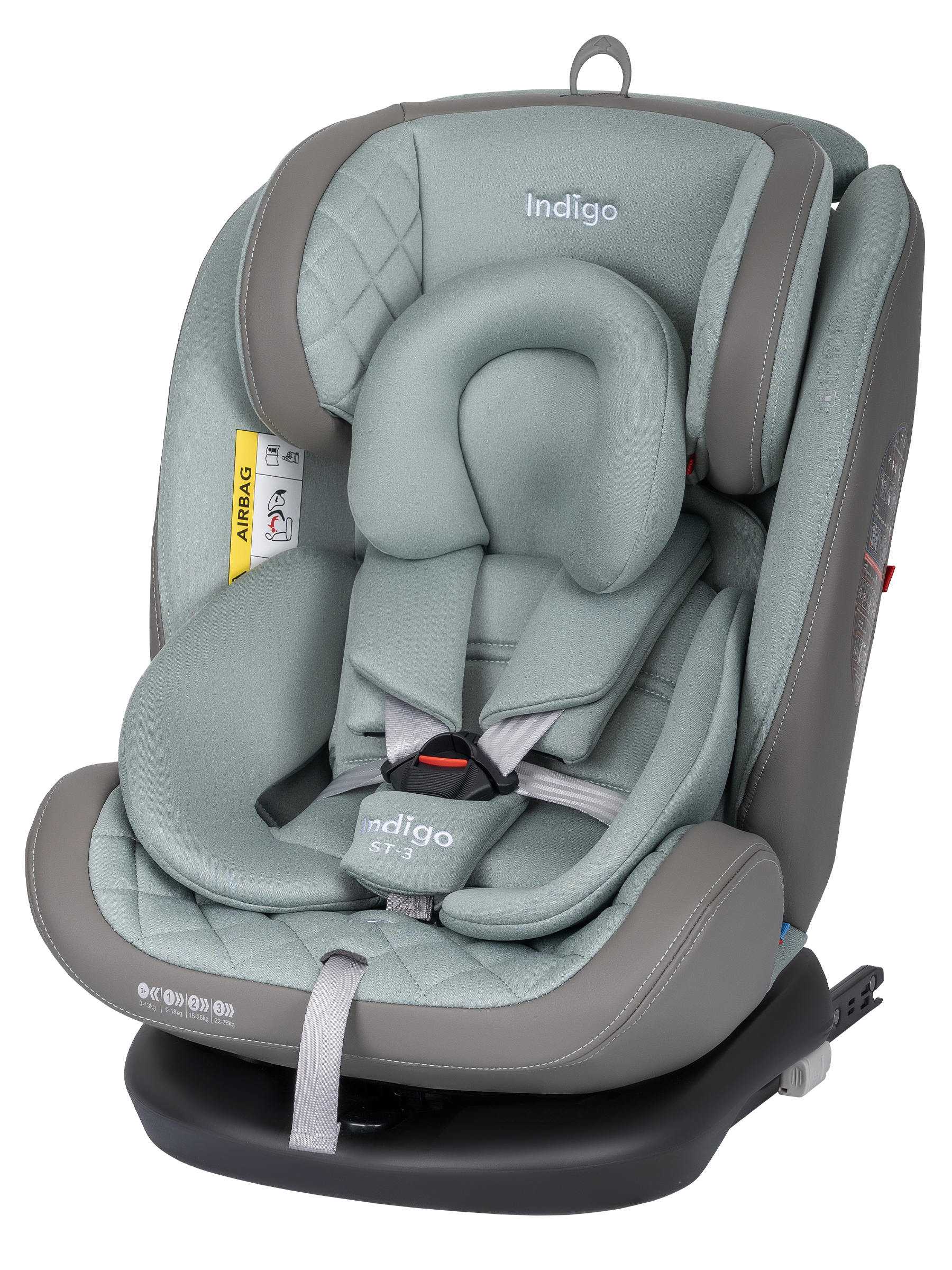 Автокресло Indigo Aero, шалфей Isofix 0+/1/2/3 (0-36 кг) - фото 2