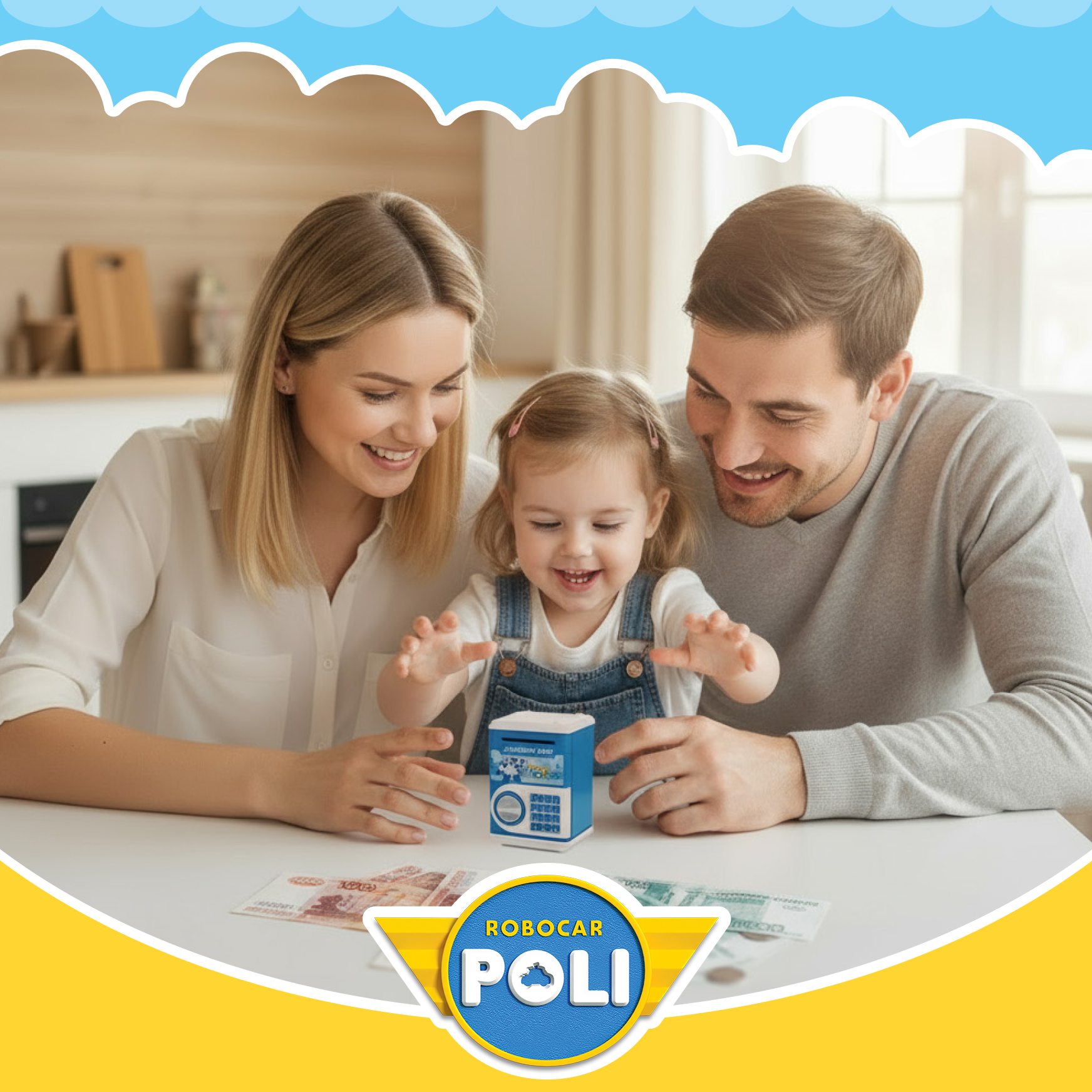 Игровой набор РОБОКАР ПОЛИ Мини сейф-копилка Поли - фото 7