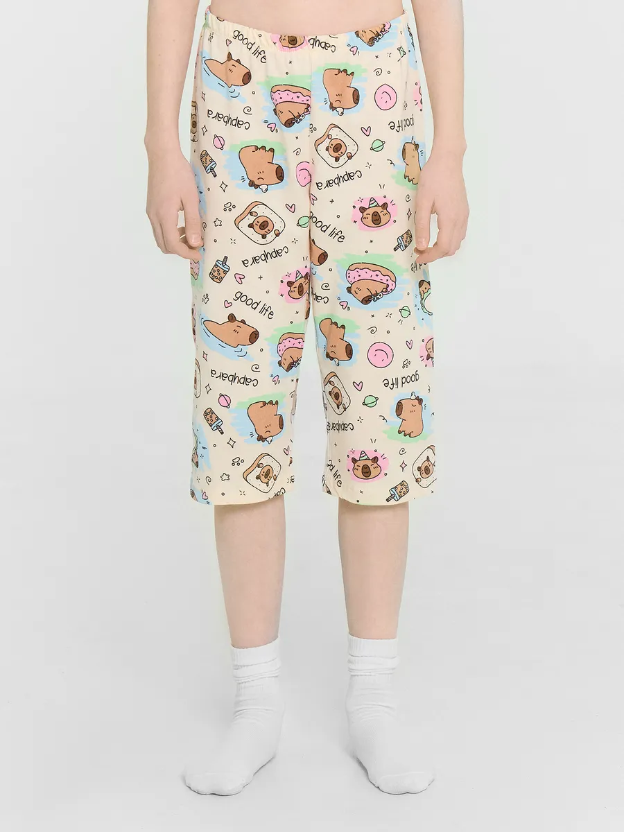 Пижама Mark Formelle (Марк Формэль) 567735/экрю +капибары на отдыхе - фото 6