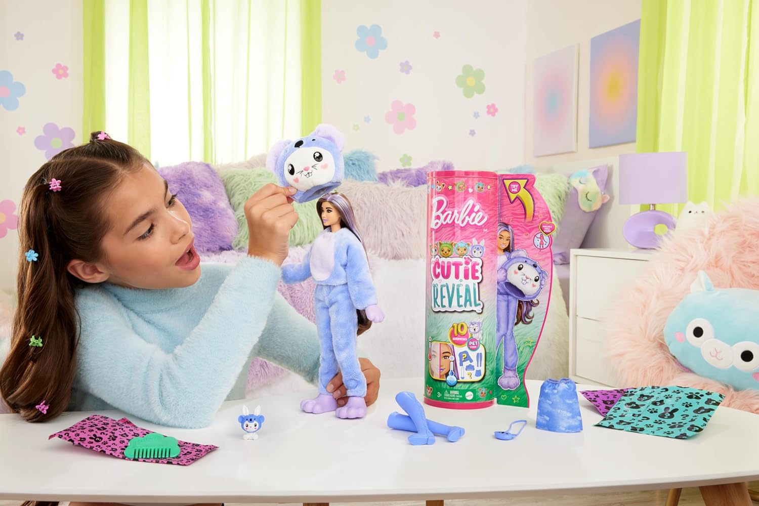 Кукла модельная Barbie Cutie Reveal Зайка HRK26 - фото 6