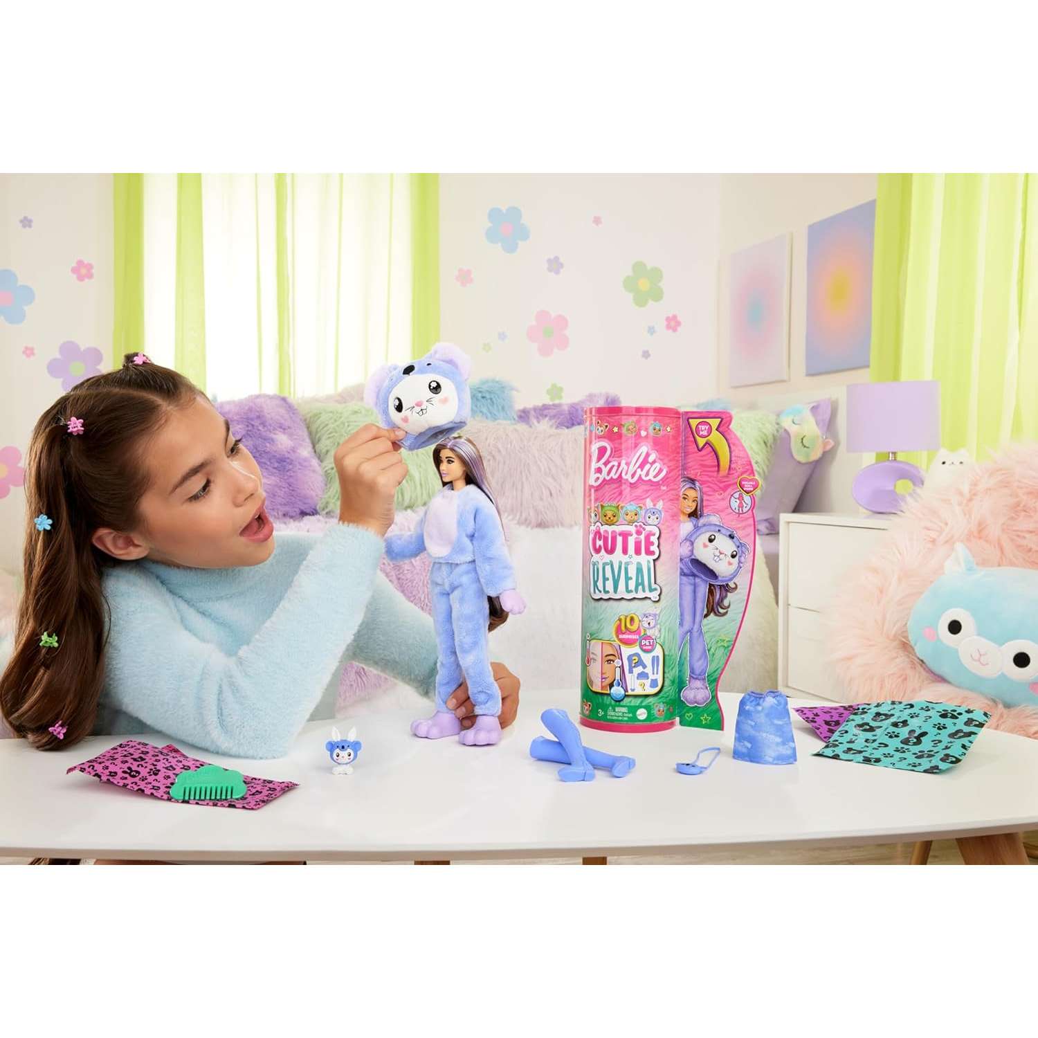 Кукла модельная Barbie Cutie Reveal Зайка HRK26 - фото 6