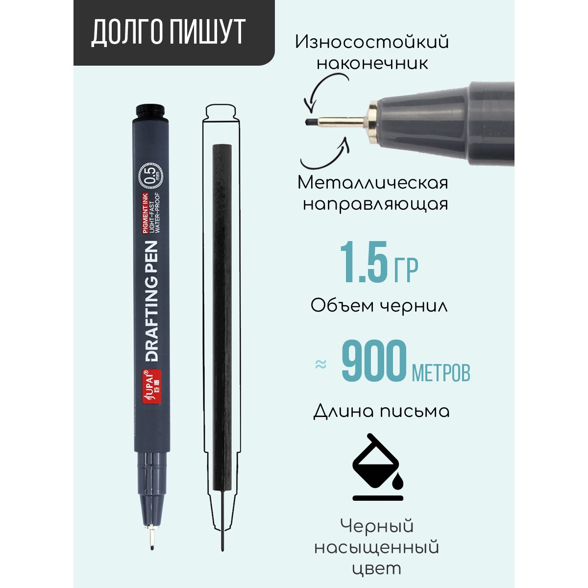 Ручка линер Jupai 9 шт. - фото 6