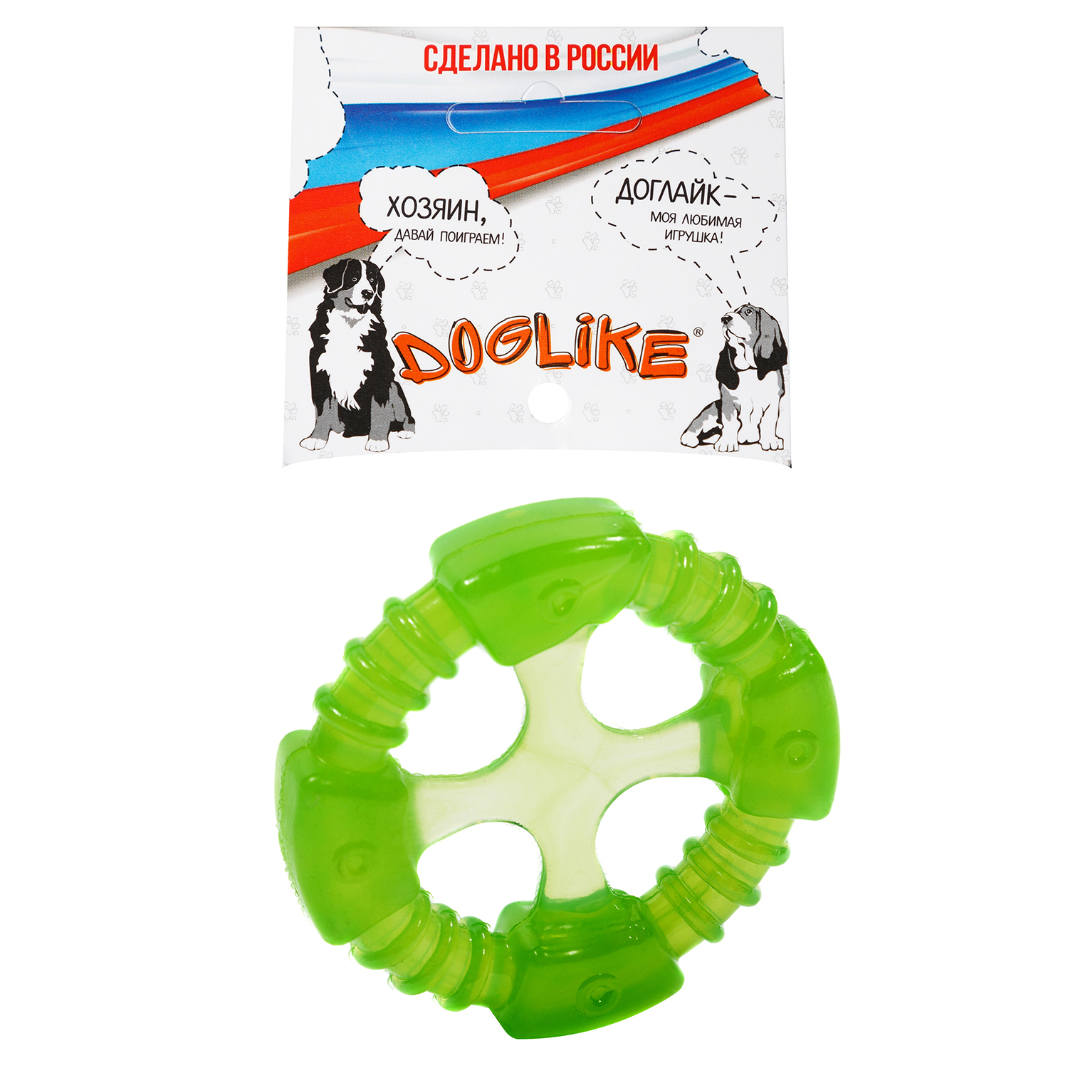 Игрушка для собак Doglike Кольцо Космос Зеленый - фото 3