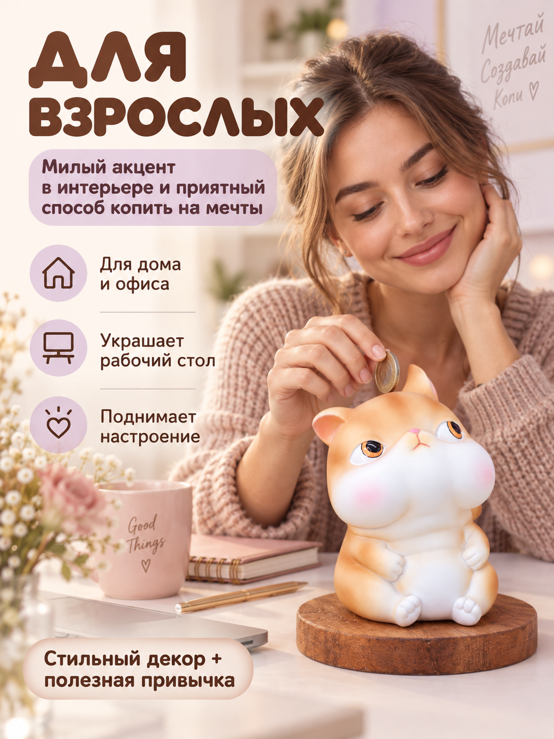 Копилка для денег iLikeGift для купюр и монет - фото 6