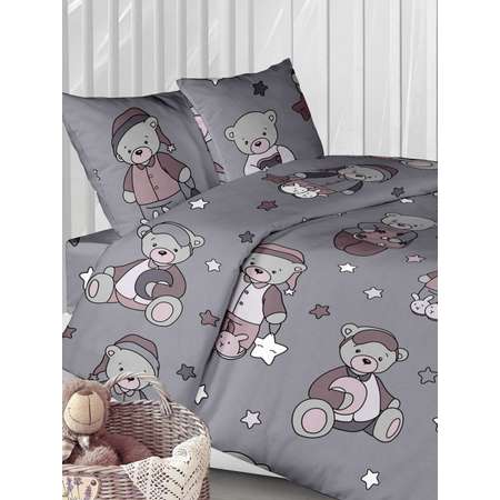 Комплект постельного белья Lemony kids Mishele Серо-фиолетовый 3 предмета