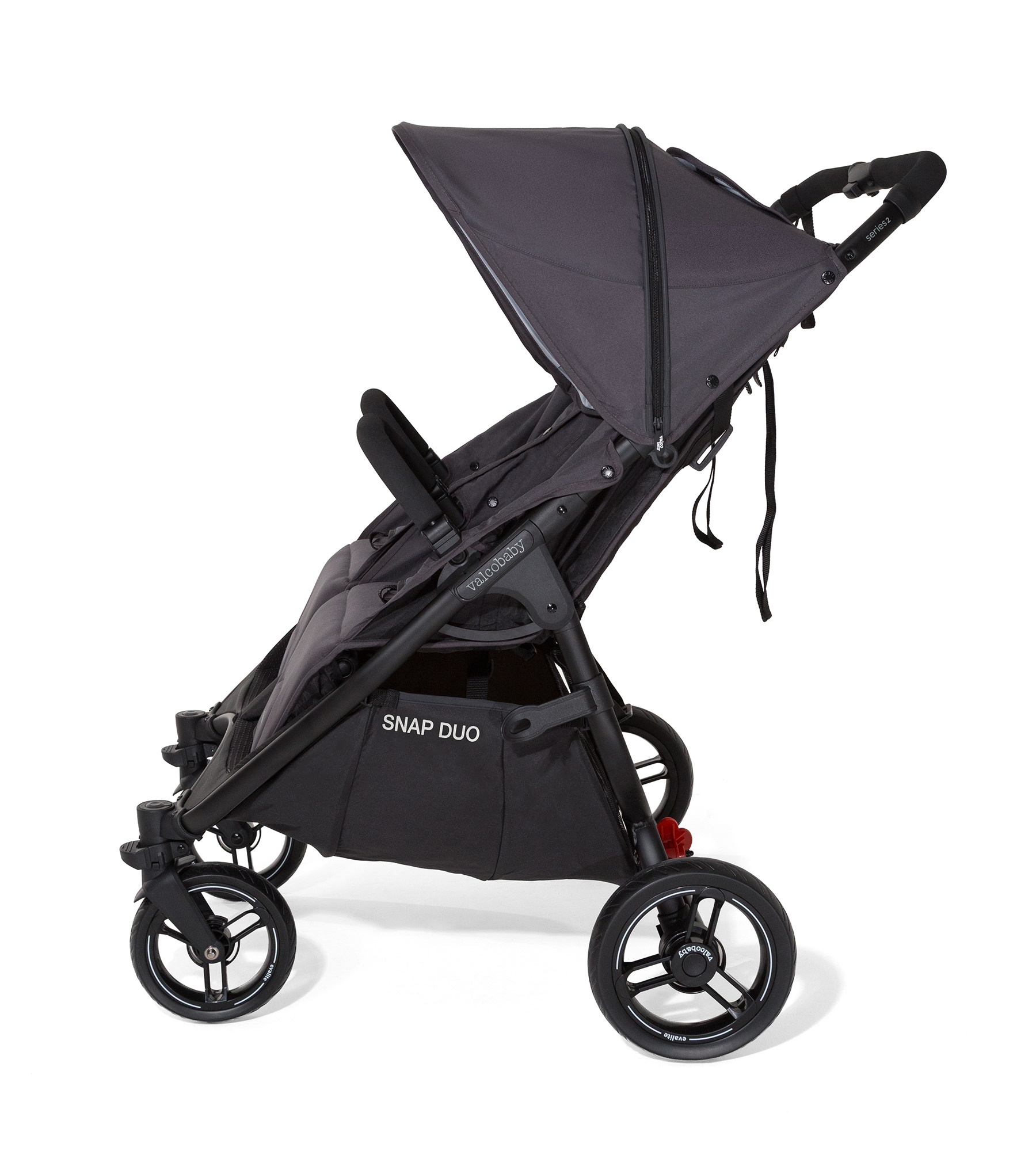 Коляска прогулочная для двойни Valco baby Snap Duo серый - фото 3