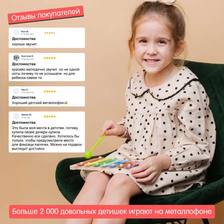 Игрушка музыкальная Alatoys ксилофон, мелодика