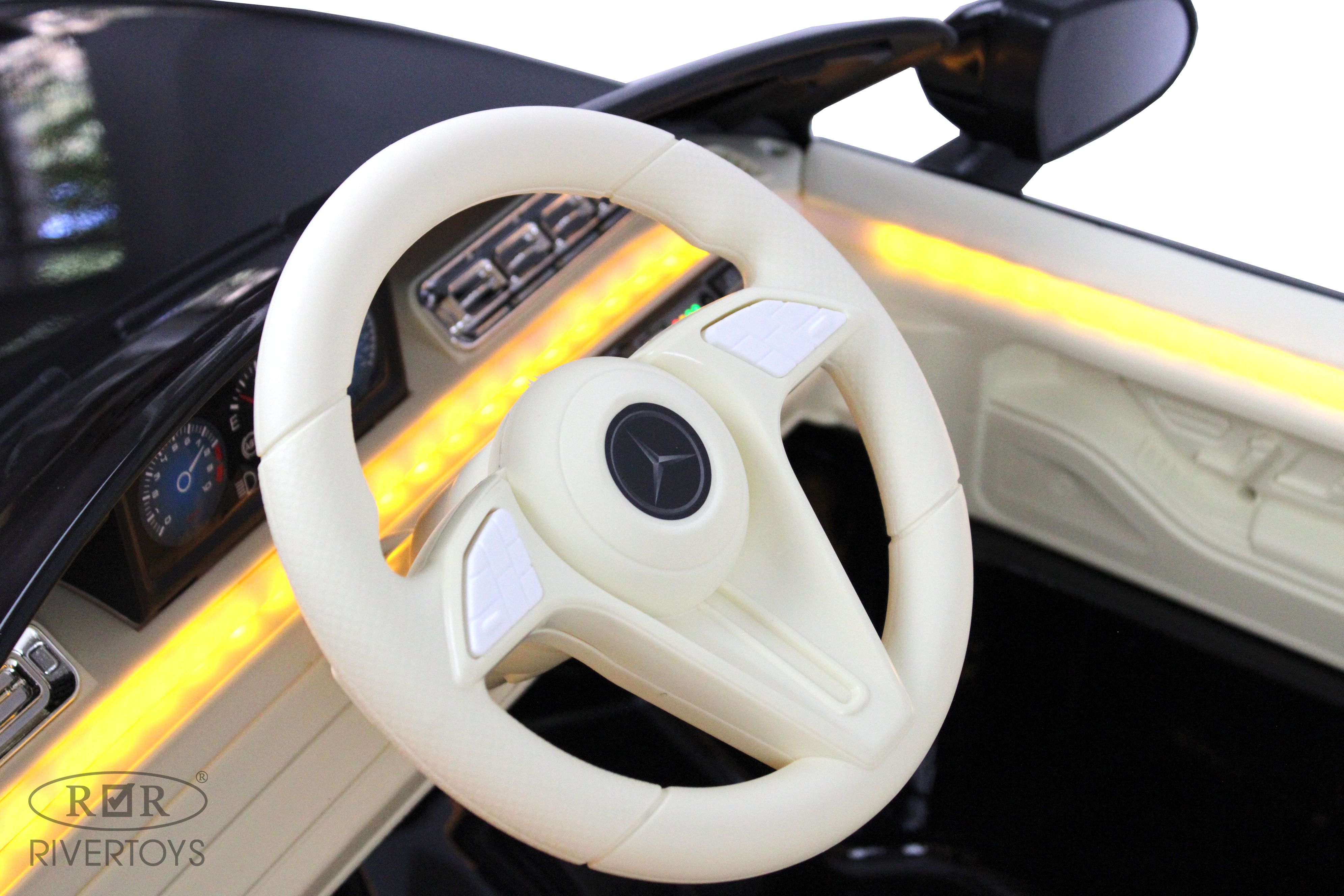 Электромобиль RIVERTOYS Mercedes М333БХ-BLACK-GLANEC С пультом ДУ - фото 11