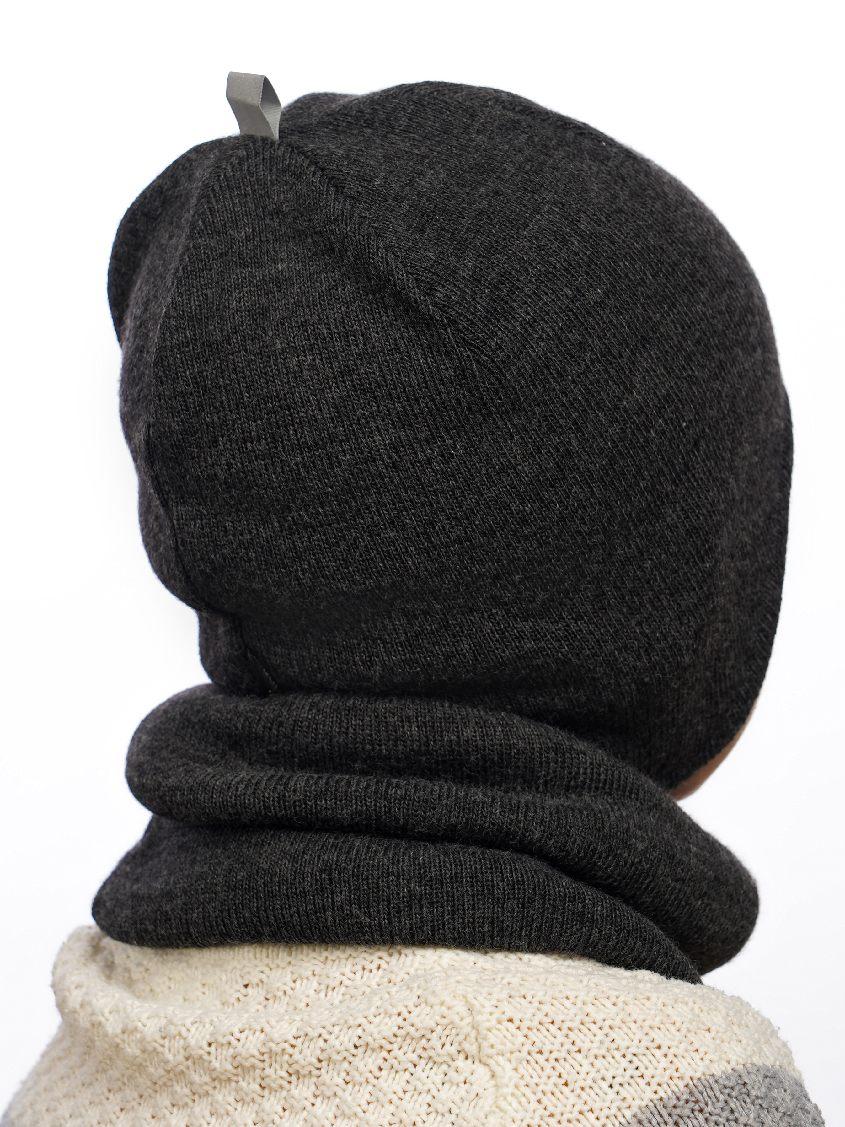 Шапка и снуд ПриКиндер U-Sp232724 Графит - фото 7