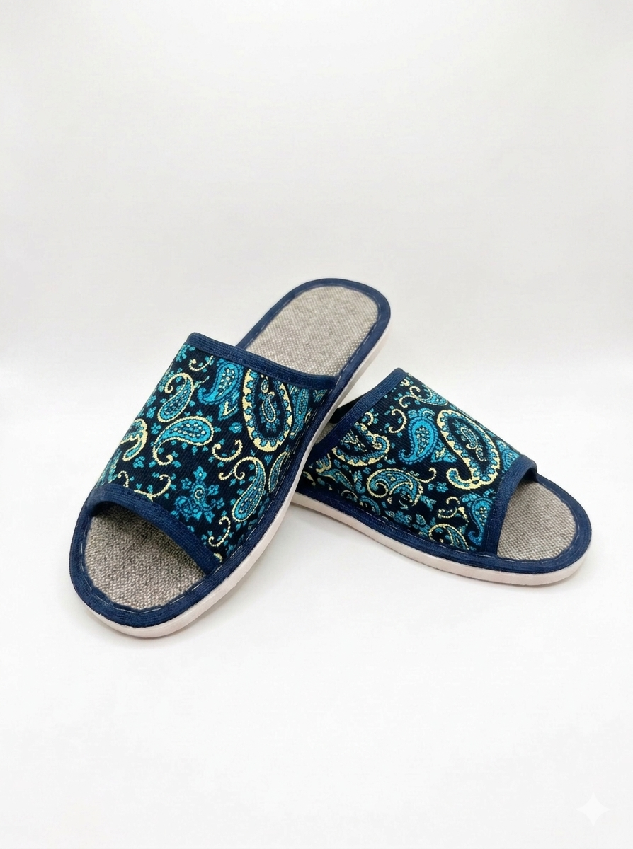 Тапочки UTA HOME 8-5/синий_голубые огурцы - фото 1