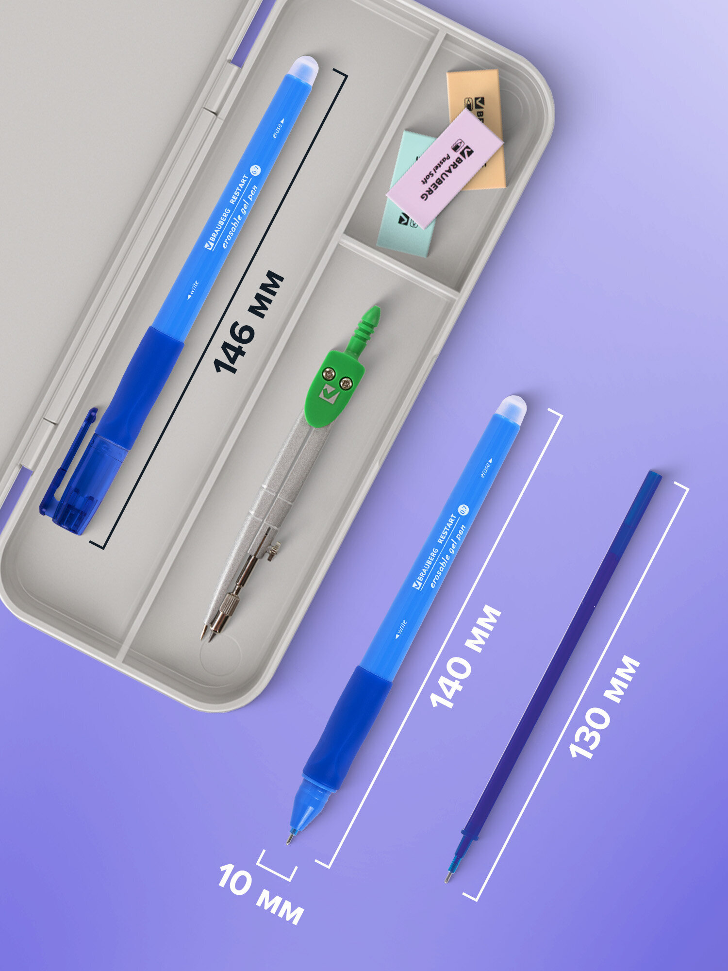 Ручка со стираемыми чернилами Brauberg 1 шт. - фото 5