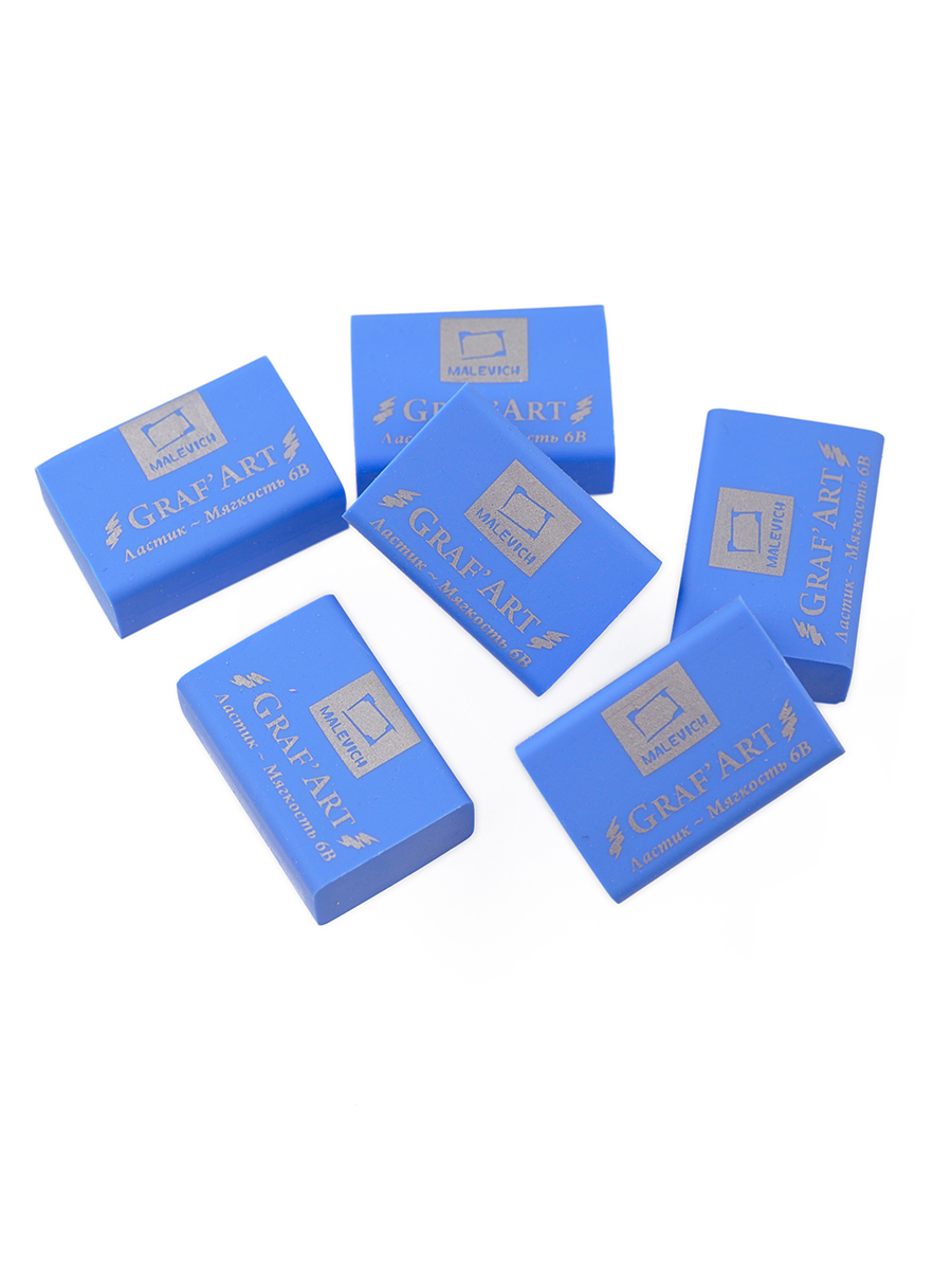 Ластик Малевичъ Пастельный Голубой 6 шт. - фото 6