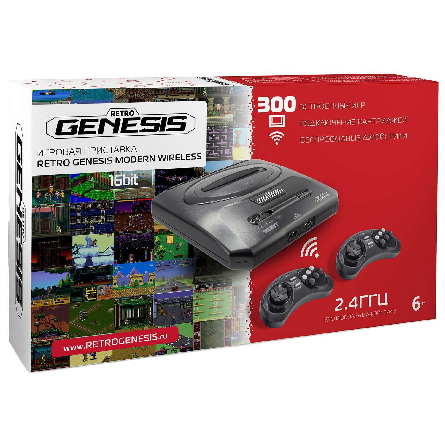 Игровая приставка Retro Genesis Modern Wireless+300игр+2беспроводных джойстика 2.4ГГц(модель:ZD-02c,Серия:ZD-00) - фото 9