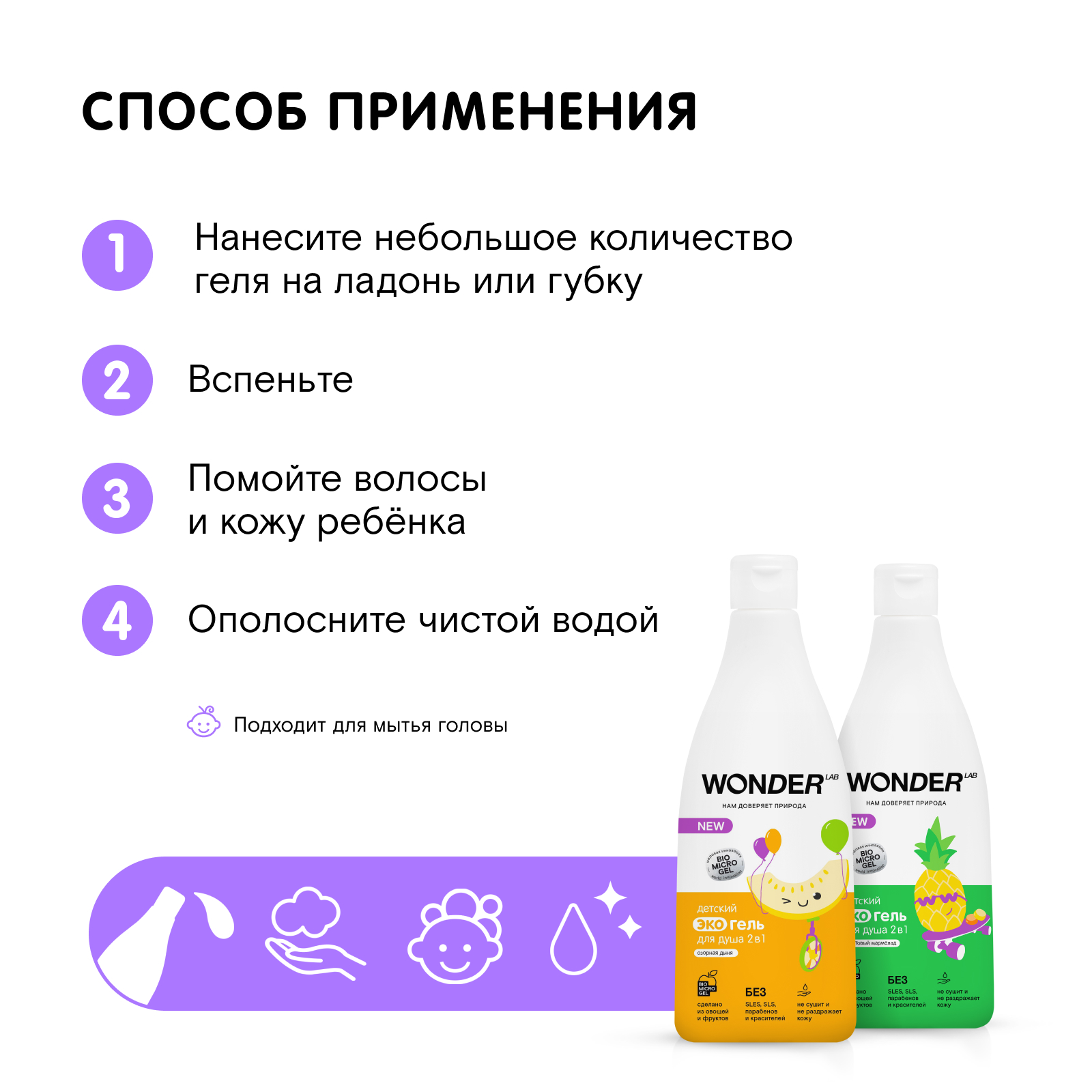 Набор средств WONDER Lab Дыня Мармелад 550 мл - фото 8
