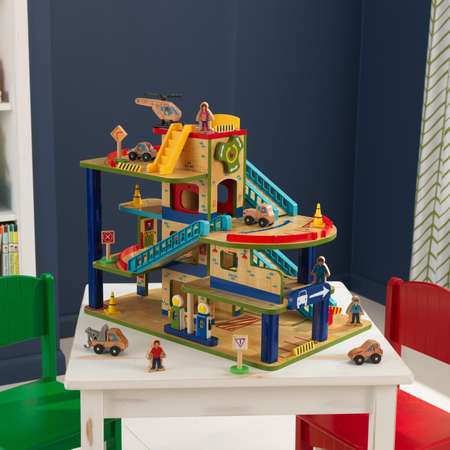 Парковка KidKraft с лифтом, многоуровневый