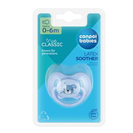 Пустышка Canpol Babies латекс классическая от 0 мес. 1 шт. в ассортименте