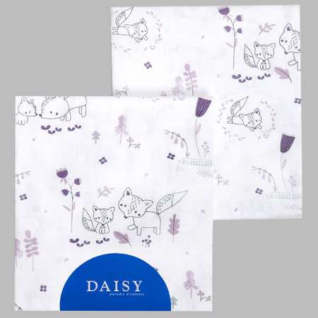Пеленка Daisy бязь 2шт 75х120см лисички