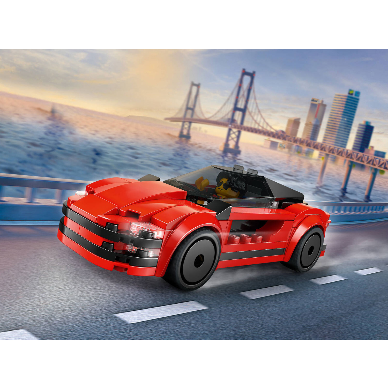 Конструктор LEGO City Красная спортивная машина блочный - фото 3