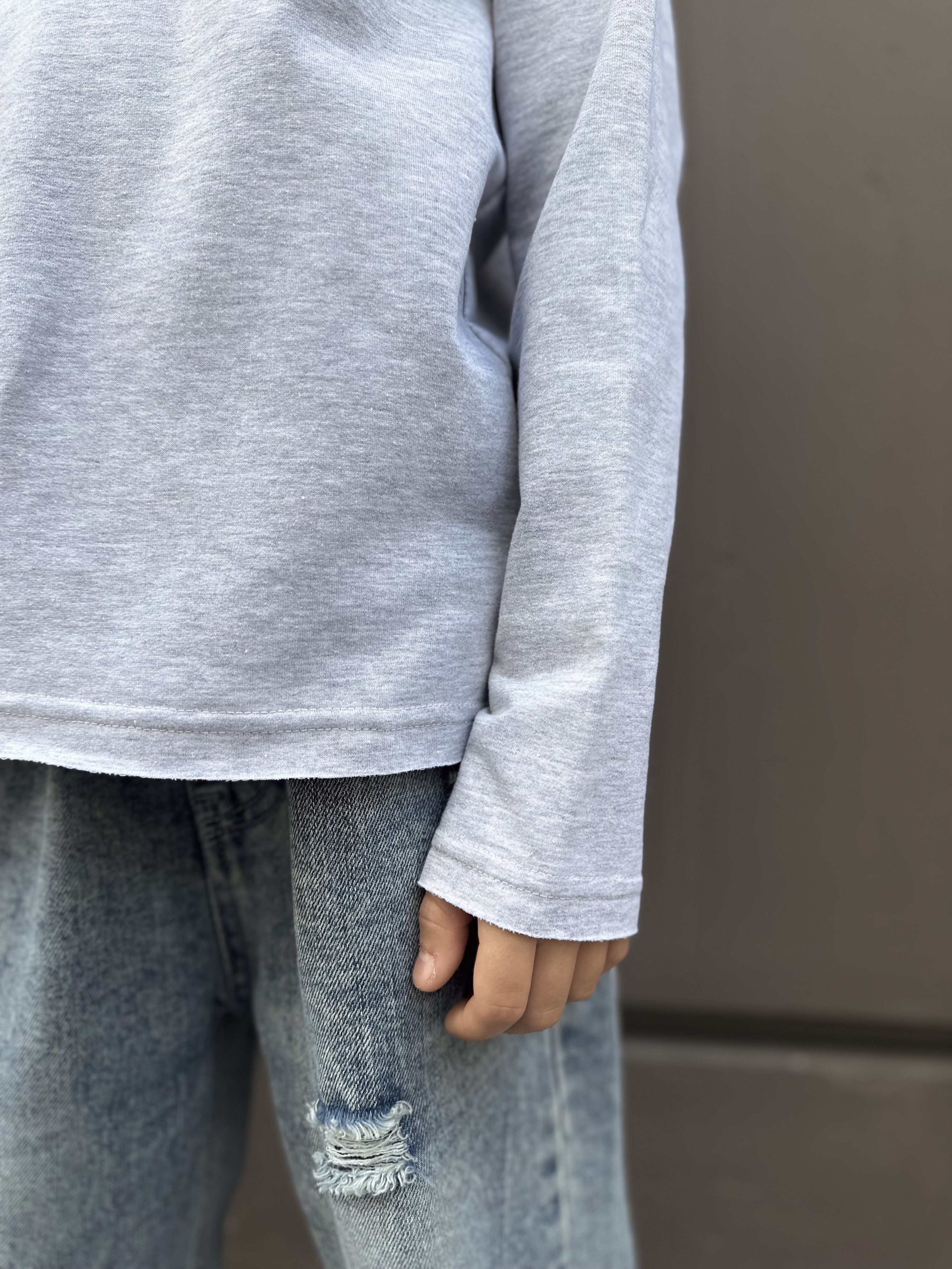 Лонгслив МОЛОДОСТЬ ГОВОРИТ меланжлонг - фото 3