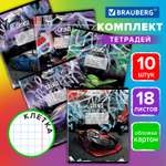 Тетрадь Brauberg клетка 18 лист. 10 шт.