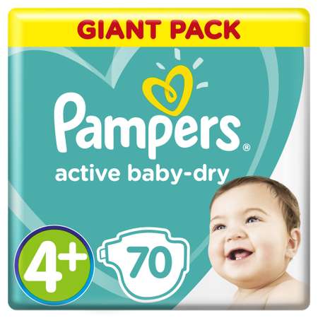 Подгузники Pampers Active Baby-Dry 4 (10-15 кг) 70 шт.