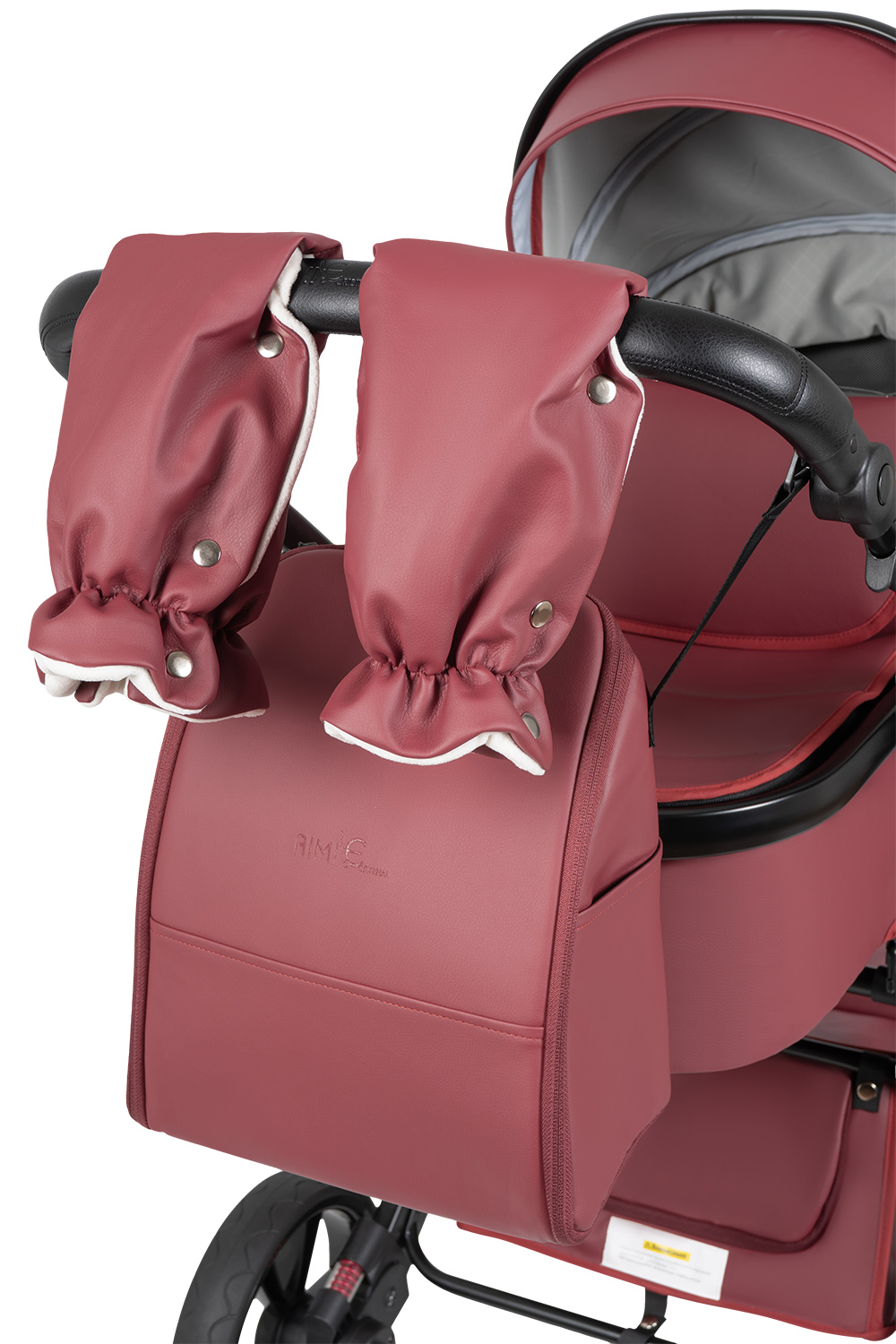 Коляска трансформер Aimile Adventurer бордовый - фото 16