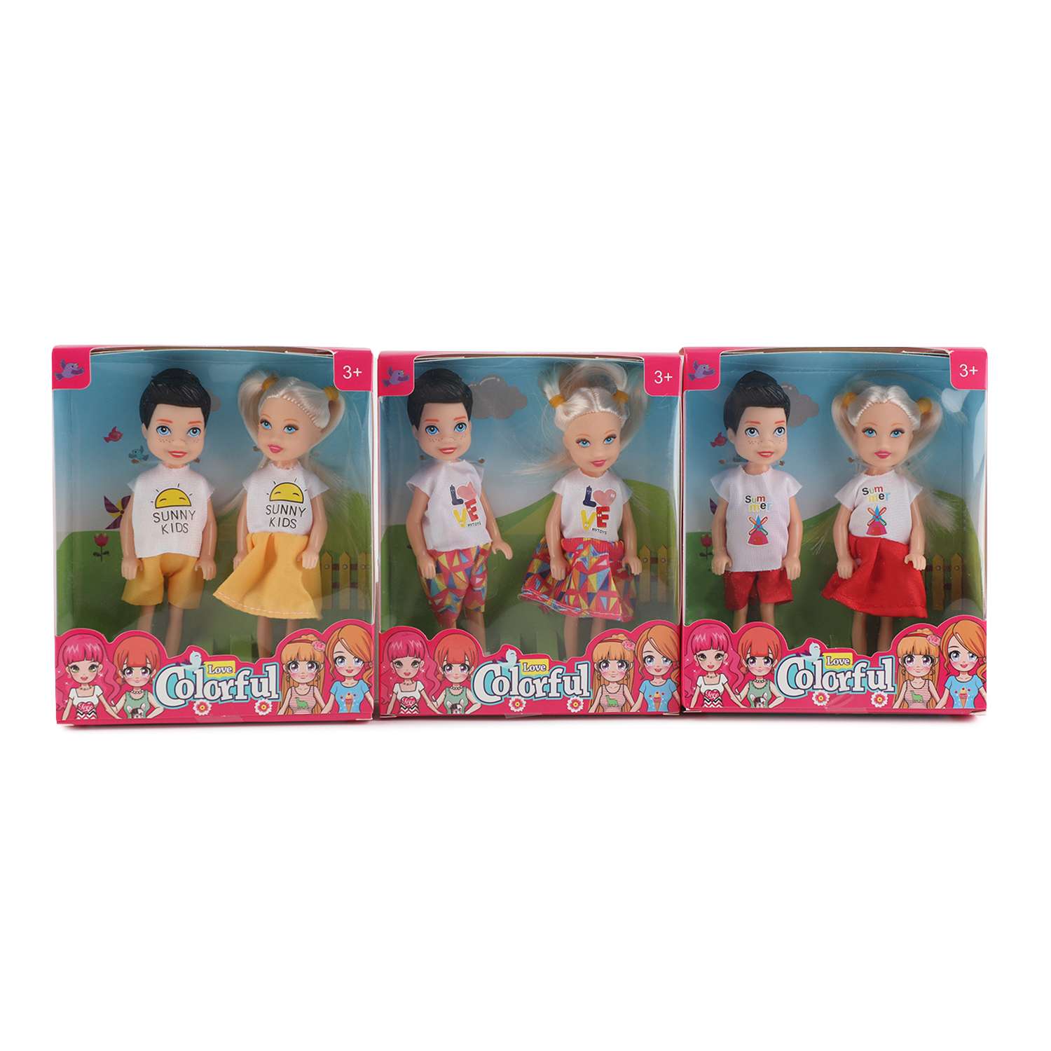 Кукла мини . парочка высота 15 см в ассортименте - фото 1