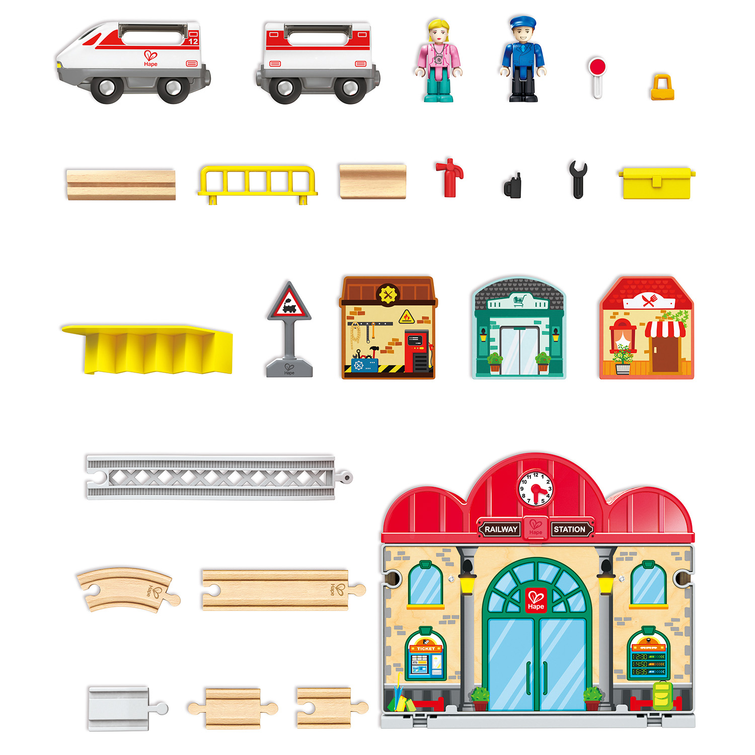 Набор железнодорожный Hape E3877_HP - фото 3