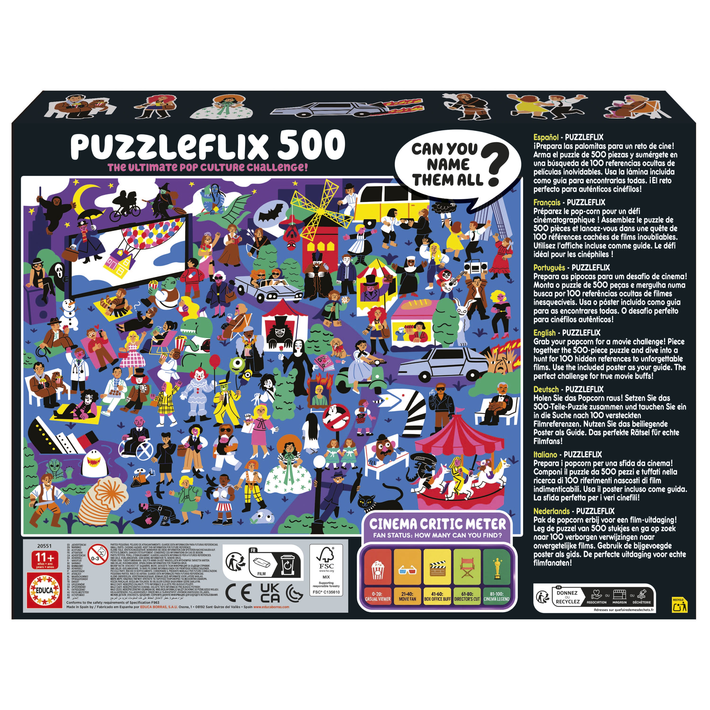 Пазл Educa PuzzleFlix Киномания 500 эл. - фото 9