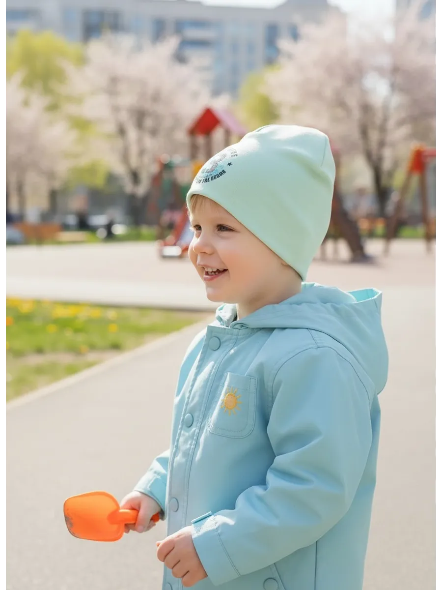 Шапка Linas baby 85-2H Мятный - фото 6