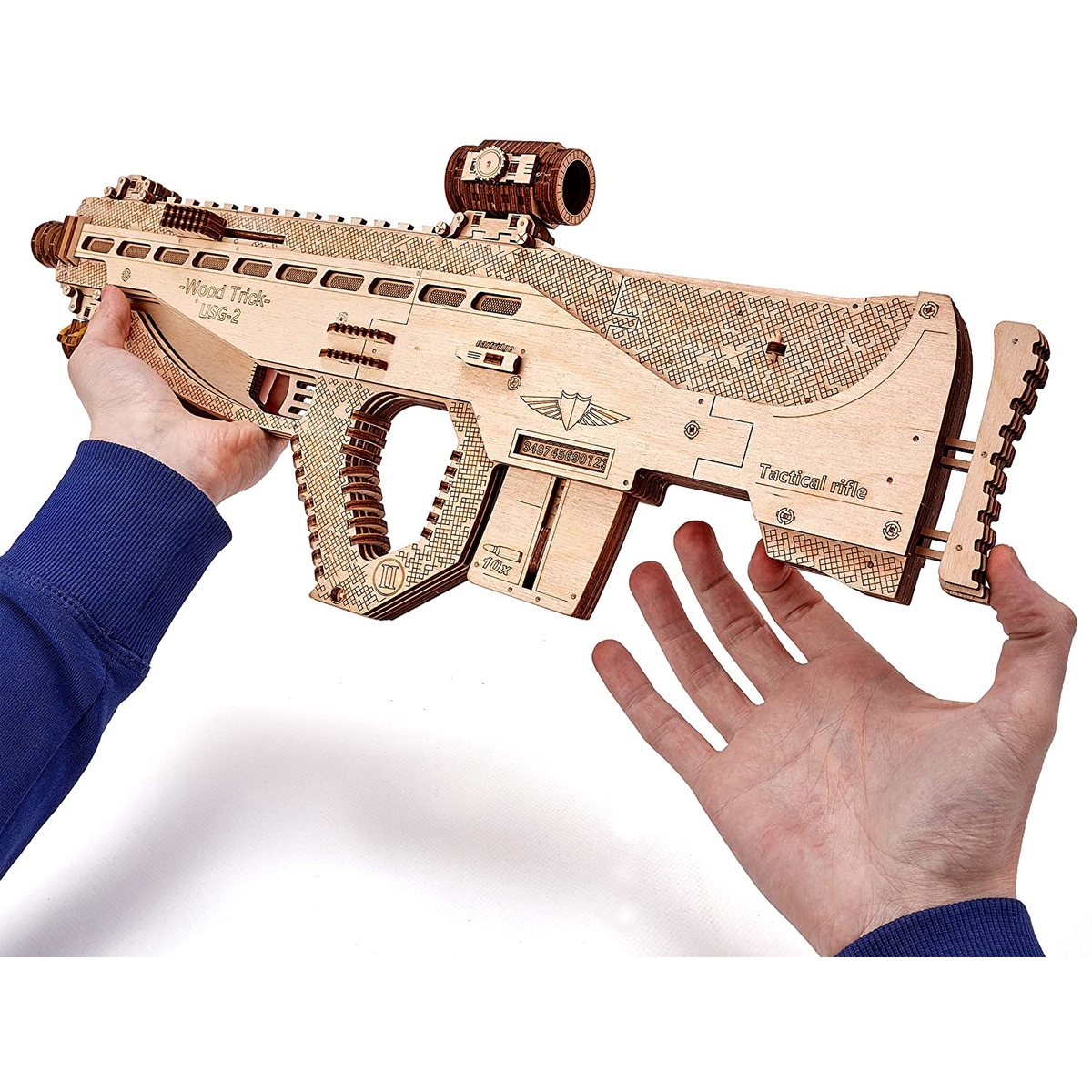 Конструктор Wood Trick Штурмовая винтовка деревянный - фото 7