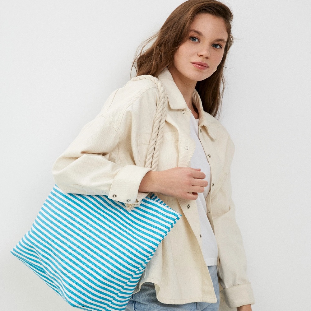 Сумка пляжная ROSEDENA BAG-46-056_бирюзовый - фото 4