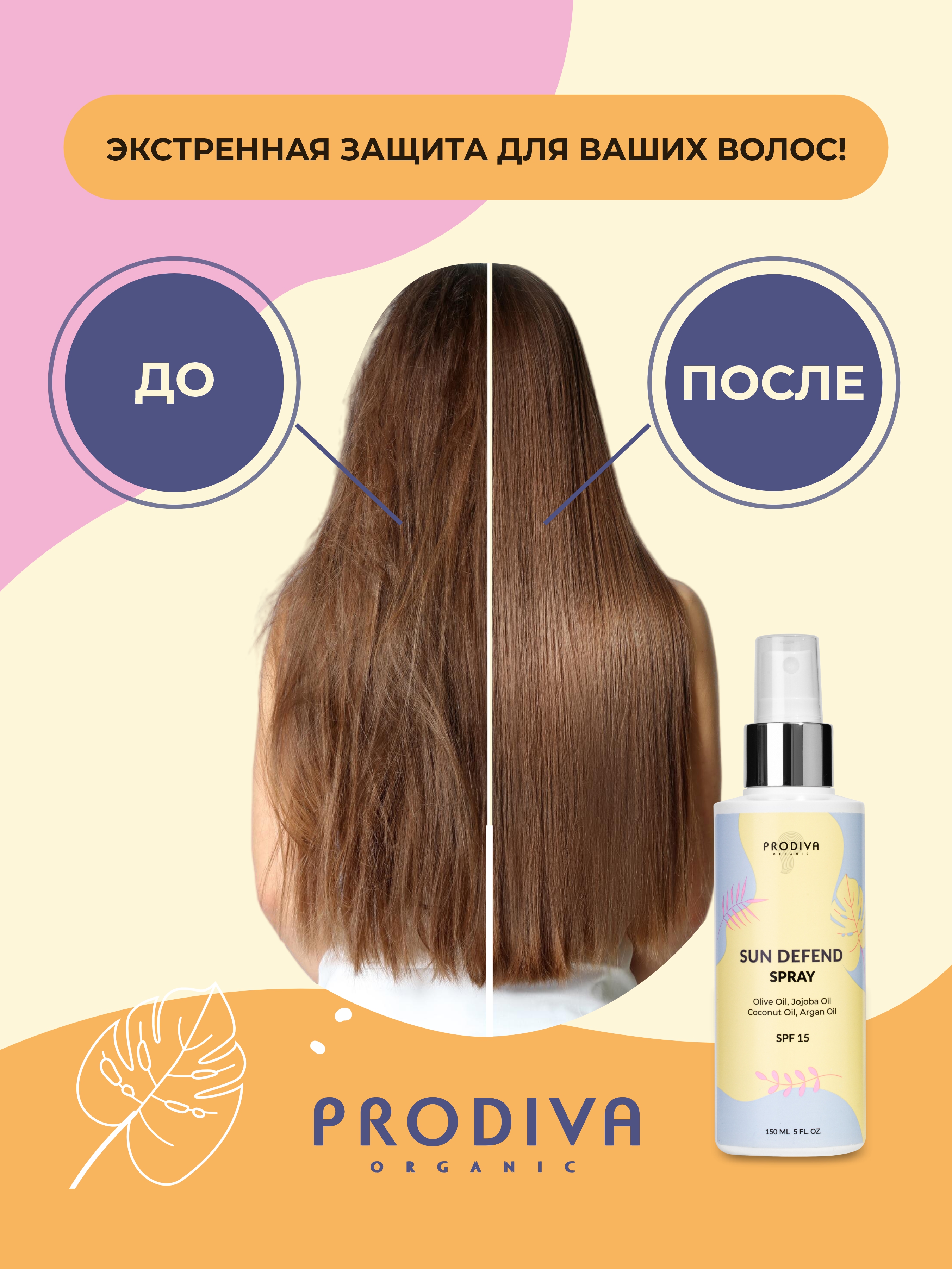 Термозащитный спрей для волос PRODIVA 150 мл - фото 4