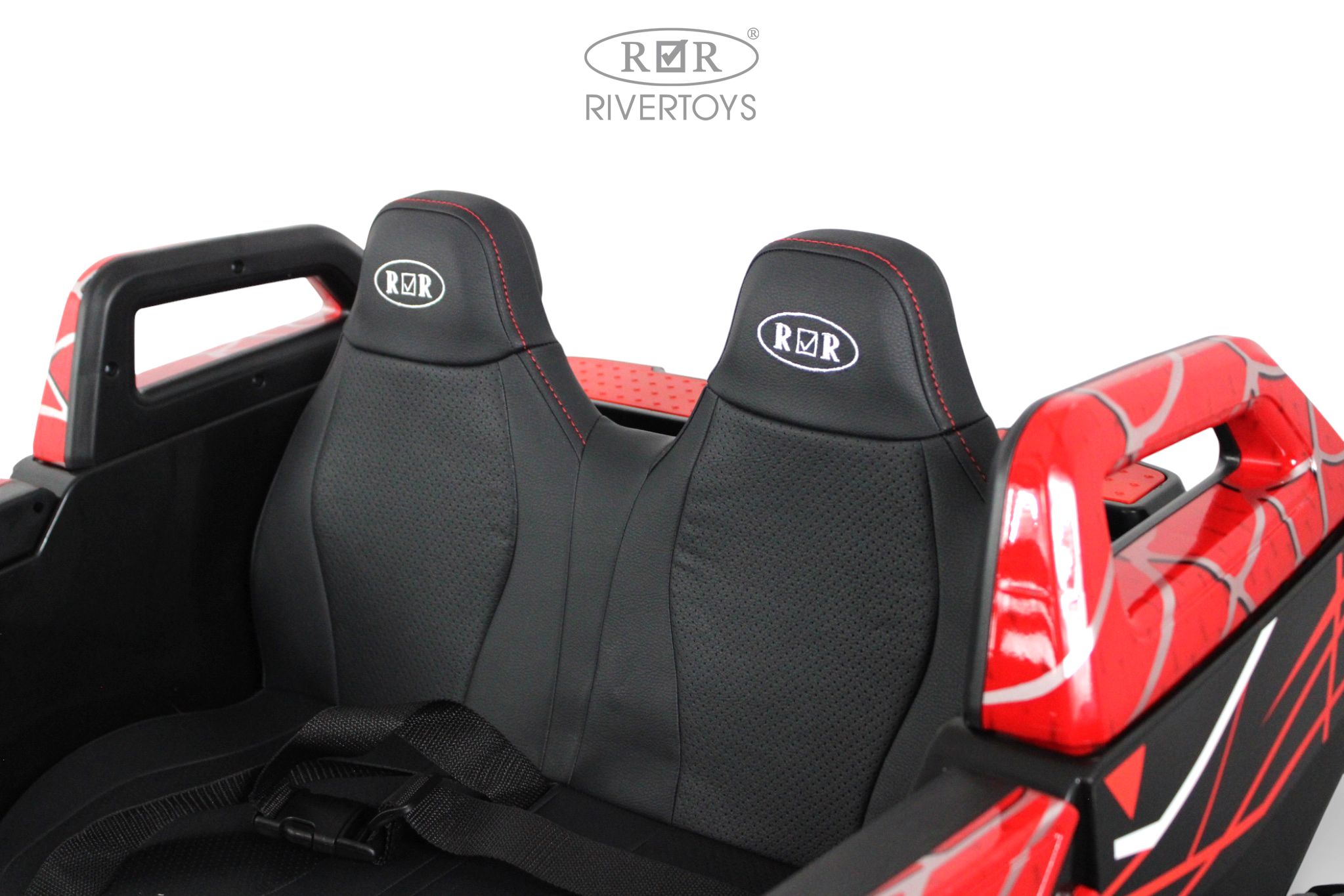 Электромобиль RIVERTOYS A707AA-LUX-NEW-RED-SPIDER С пультом ДУ - фото 4