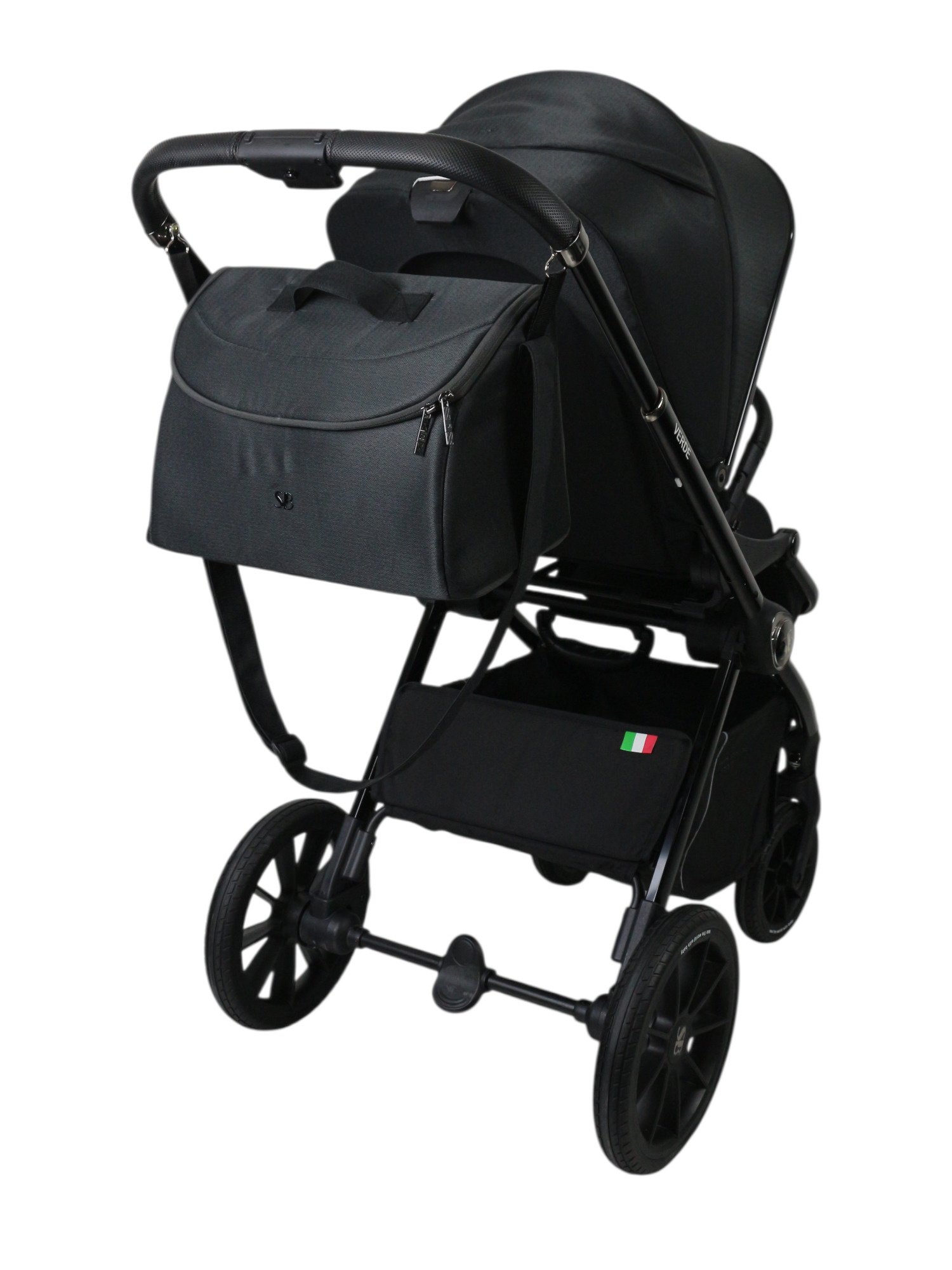 Коляска 3в1 Sweet Baby Verde Dark Grey (Black Glossy) серый - фото 3