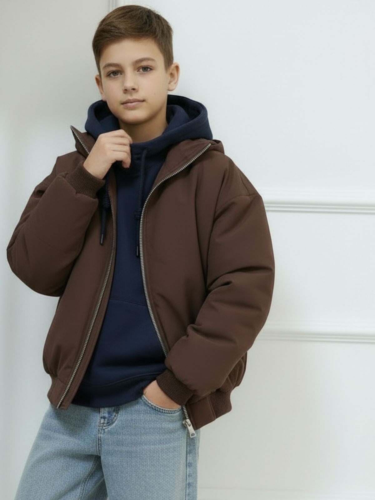 Куртка MIRANAM БомберДдяМальчикаКоричн - фото 4