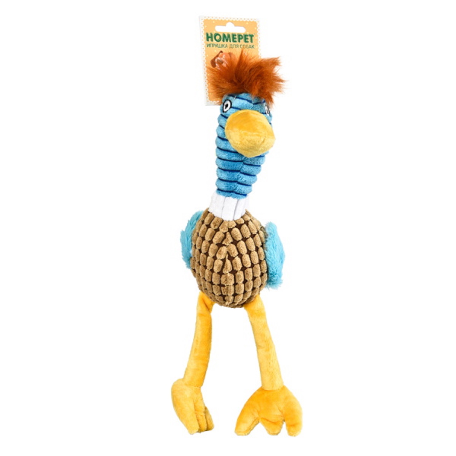 Игрушка для собак Homepet Утка дикая с пищалкой плюшевая 24*35см - фото 1