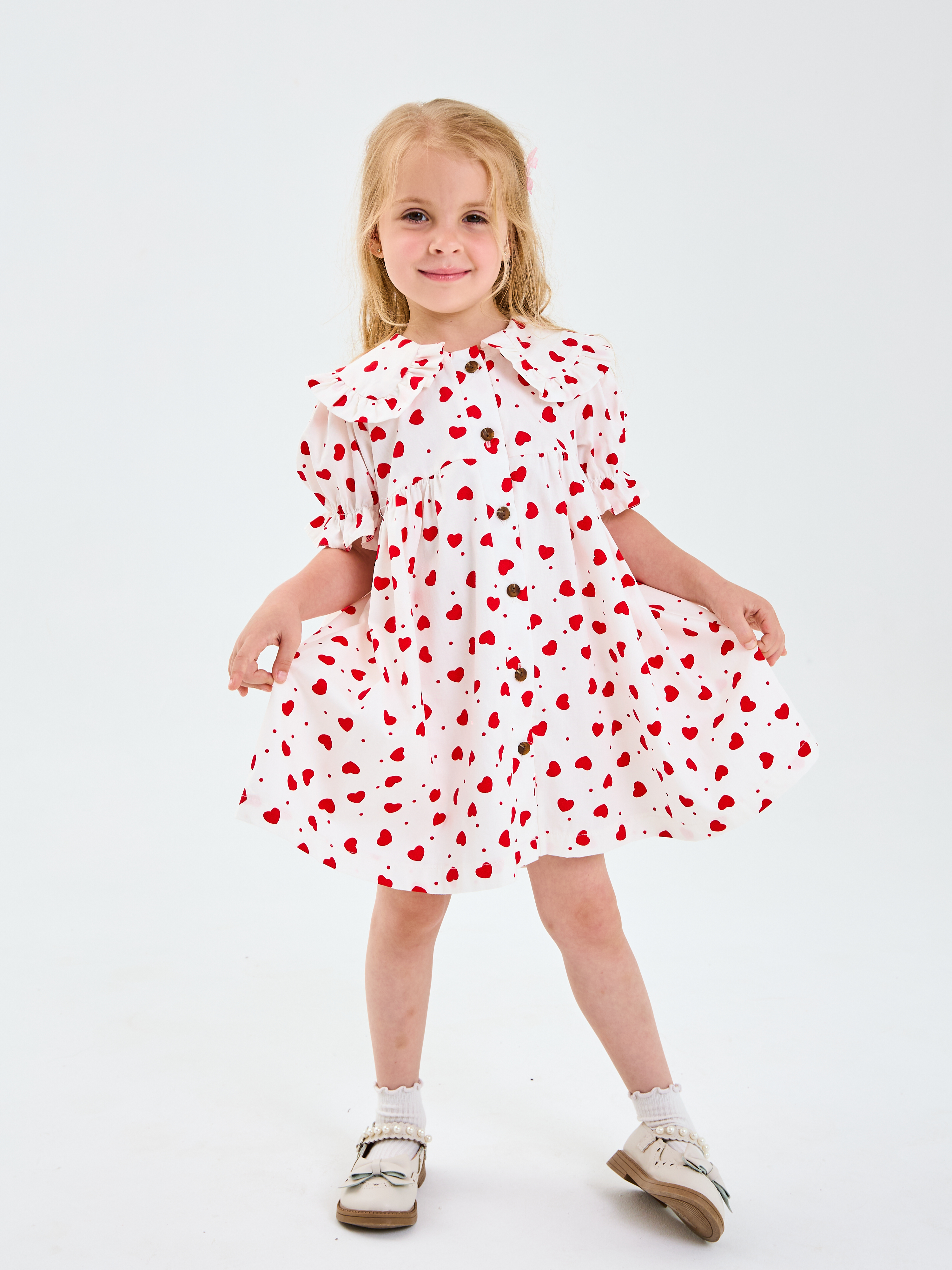 Платье Mil Art kids 1902201550DRESS-LETO-SERDECHKI-RED - фото 2
