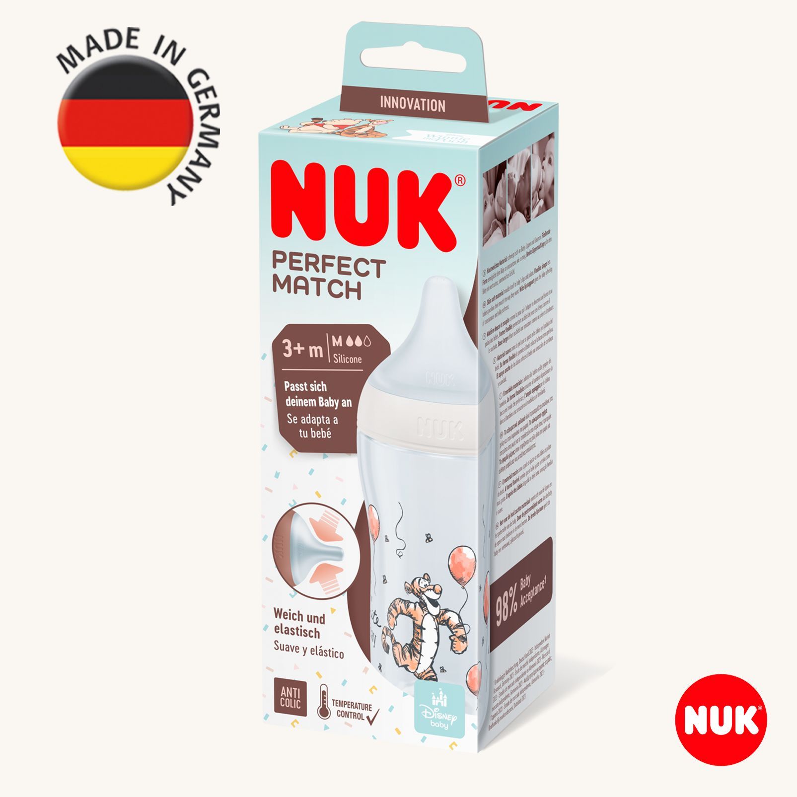 Бутылочка Nuk Natural Feeling 260 мл - фото 2