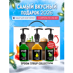 Набор сиропов SPOOM Тархун Груша Мята для коктейлей лимонадов и чая3шт 250мл + 3 дозатора