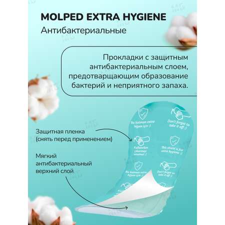 Прокладки Molped Ежедневные женские антибактериальные Antibacterial 28шт